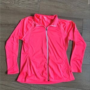 adidas Women's Neon Pink Full-Zip Hoodie